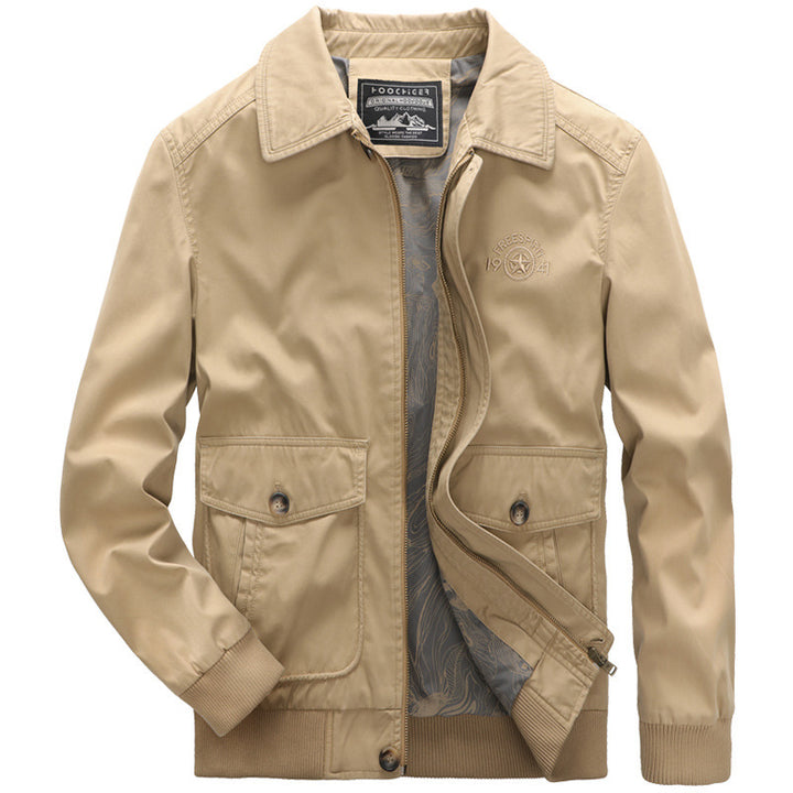 Herren Leichter Canvas‑Blouson mit gesteppter Innenfütterung und elastischem Rippbund Drune