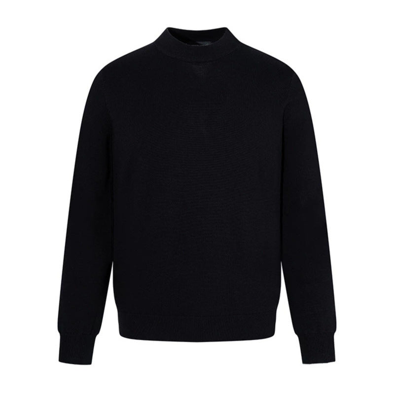 Herren Feinstrickpullover mit leichtem Stehkragen und gerippten Bündchen Drune