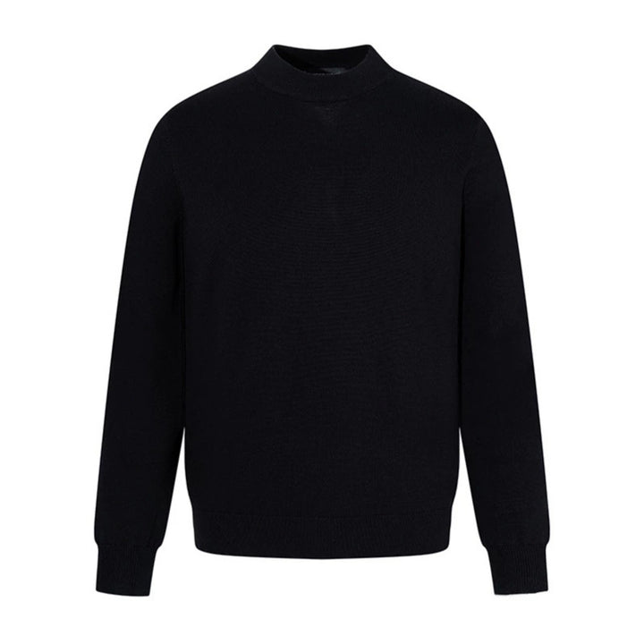 Herren Feinstrickpullover mit leichtem Stehkragen und gerippten Bündchen Drune