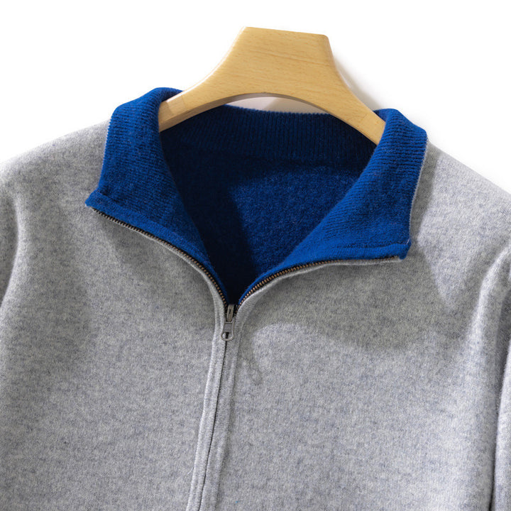 Damen Kurzgeschnittener Zip‑Strickcardigan mit Stehkragen und kaschmirähnlicher Weichheit Drune
