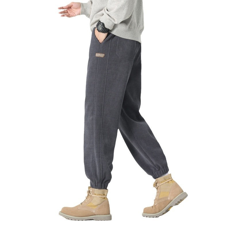 Herren komfortable Sweat-Jogginghose mit elastischem Kordelzug, vorgeformten Nähten und gerippten Bündchen Drune