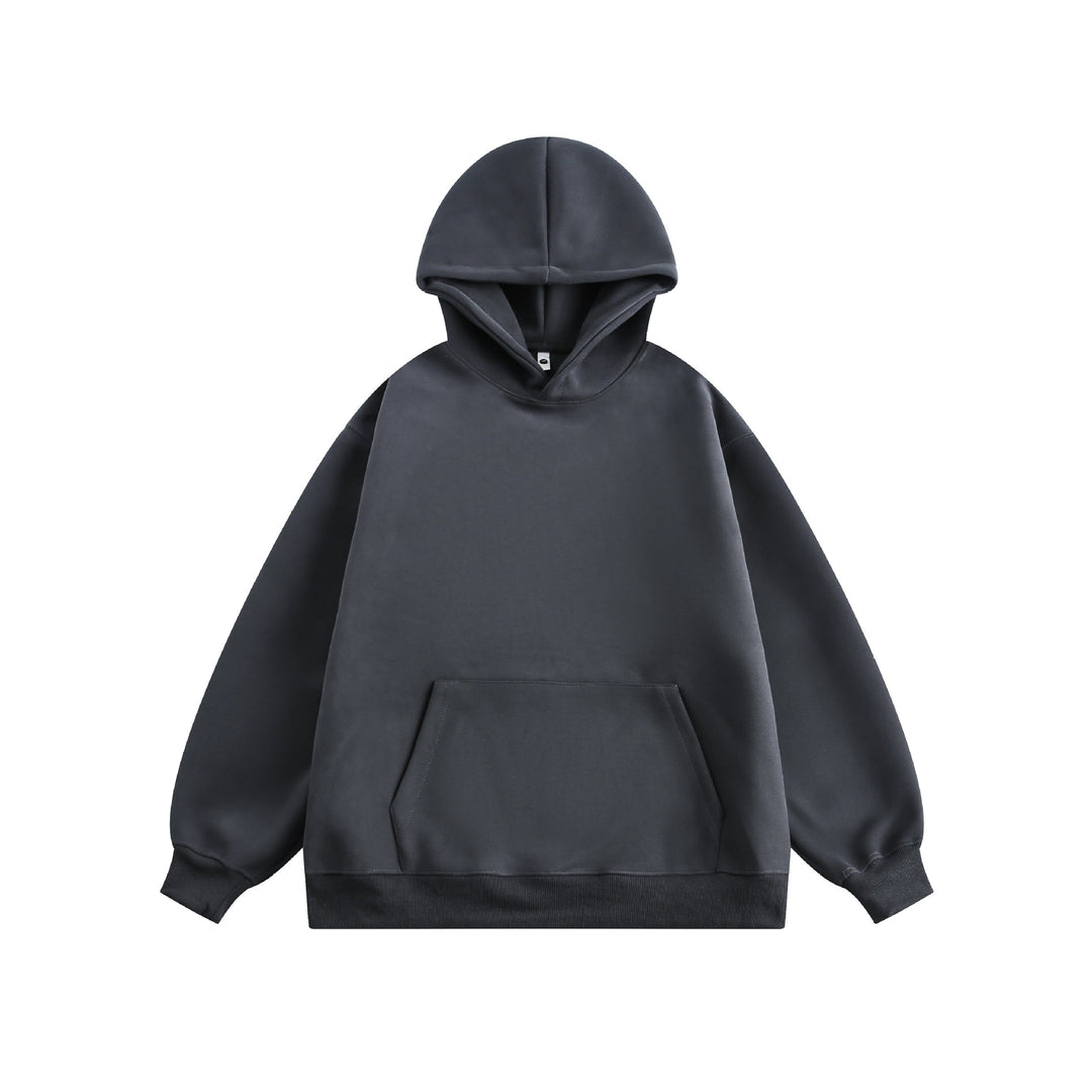 Unisex Oversize Kapuzenpullover aus schwerem Scuba‑Fleece mit Kängurutasche Drune