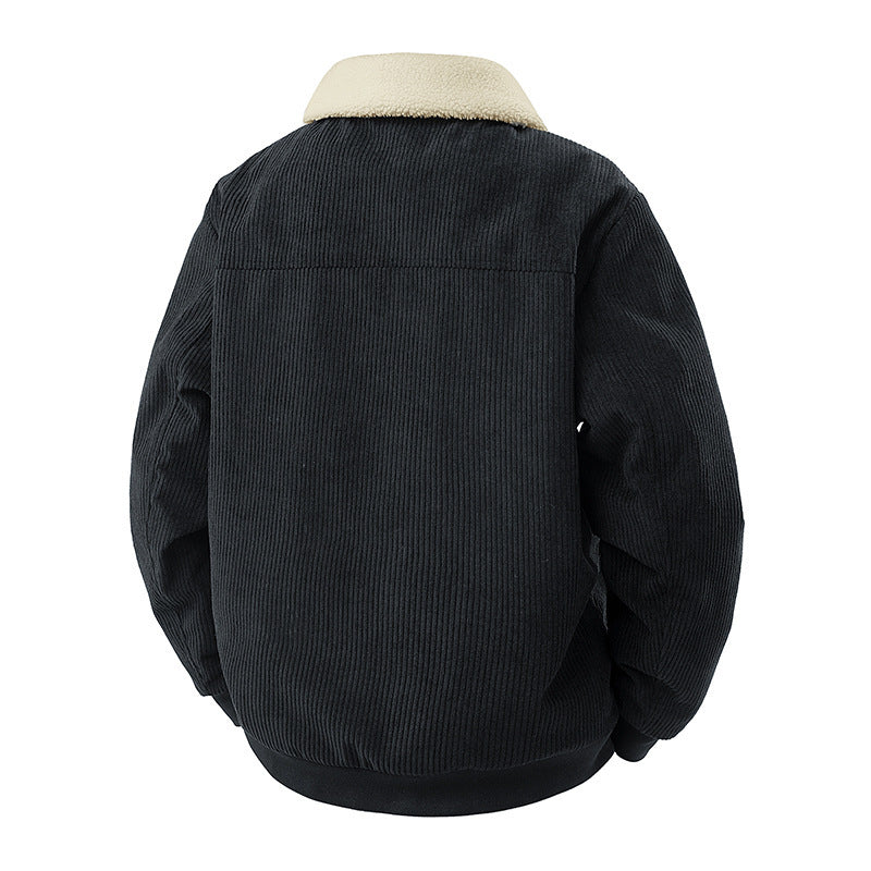 Herren modische Utility-Jacke mit Teddy-Kragen Drune