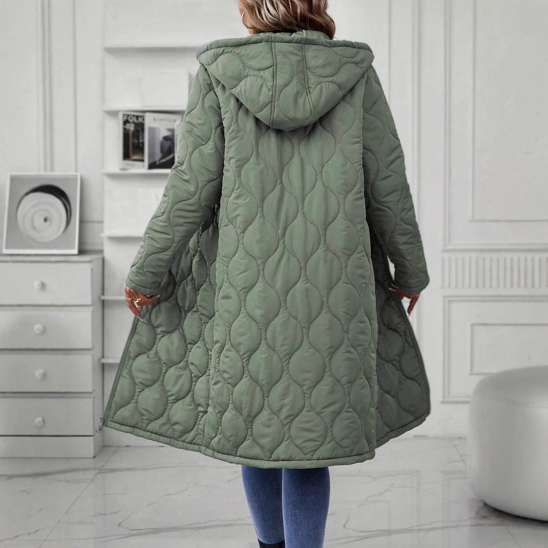Damen Kapuzenjacke mit eleganter Steppung und langen Ärmeln Drune