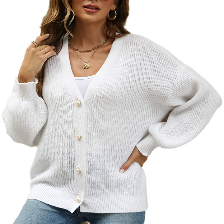 Damen lässiger Cardigan mit besonderen Knopfdetails und lockerer Passform Drune