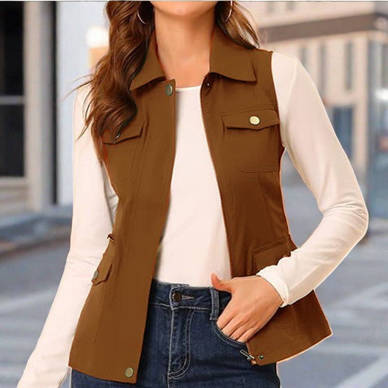 Damen Outdoor-Style Steppweste mit praktischen Taschen Drune