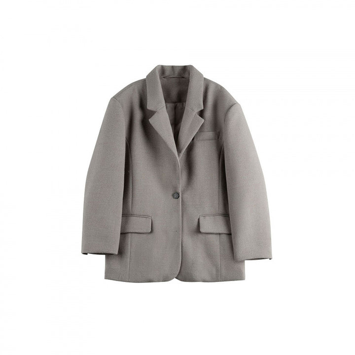 Damen Oversize-Blazer im Boxy-Cut mit Reverskragen und Pattentaschen Drune