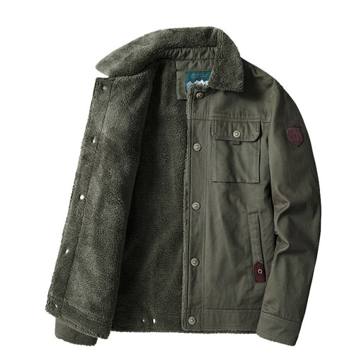 Herren Warm gefütterte Utility-Jacke Drune