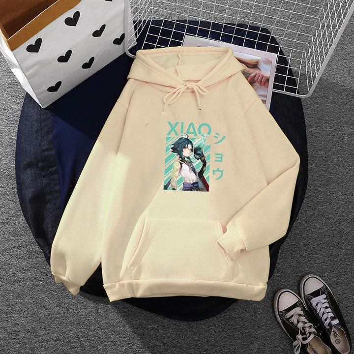 Damen nan weicher Oversize-Kapuzenpullover mit kawaii Pilzfrosch-Print, Kängurutasche und gerippten Bündchen Drune