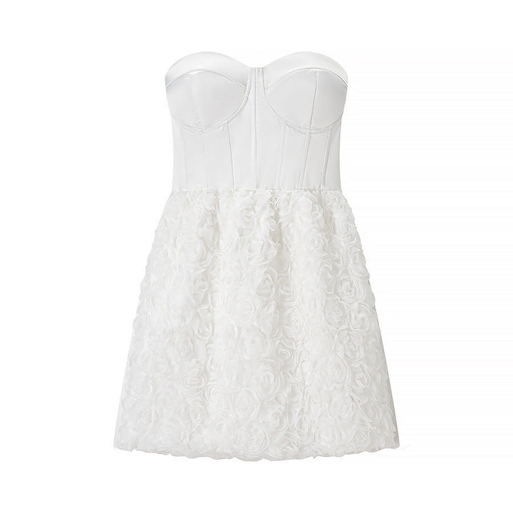 Damen Cocktailkleid mit Rüschen und tailliertem Schnitt Drune