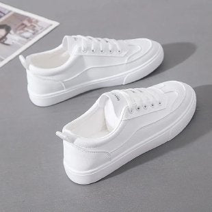 Damen Minimalistische Plateausneaker aus Textil mit gepolstertem Schaft und profilierter Gummisohle Drune