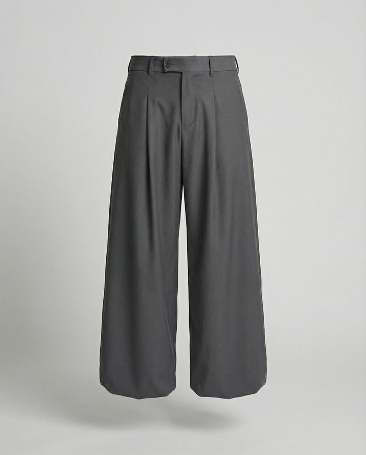 Lockere Oversize Herren Stoffhose Casual Streetwear Weites Bein Unisex