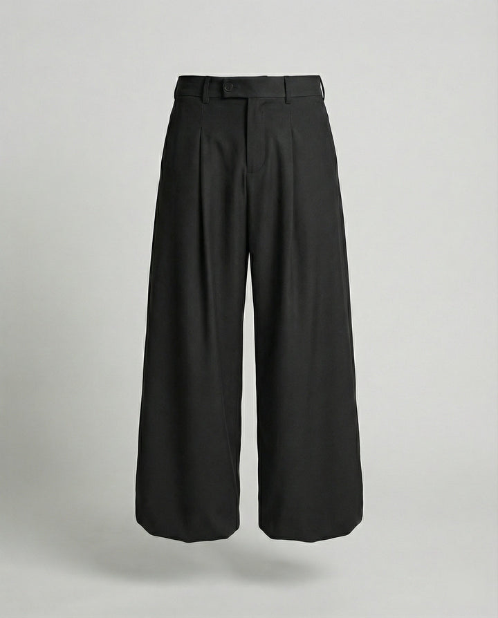 Lockere Oversize Herren Stoffhose Casual Streetwear Weites Bein Unisex