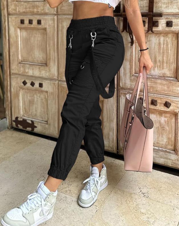 Damen Cargo-Hose mit praktischen Taschen und stylischem Gürtel Drune