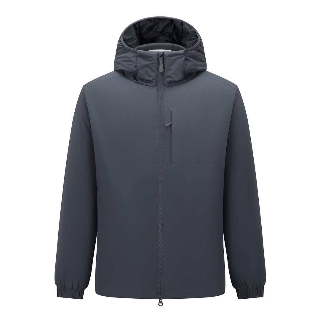 Herren Kapuzen-Softshelljacke mit Zwei-Wege-Reißverschluss, wasserabweisender Membran und Brusttasche Drune