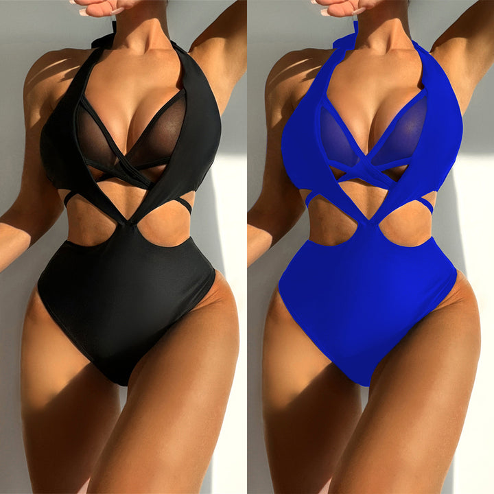 Damen Einteiler Badeanzug mit raffinierten Cut-Out-Details Drune