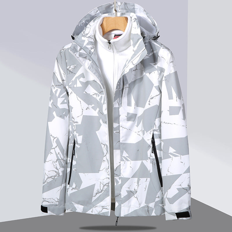 Damen zweilagige Softshelljacke mit abnehmbarer Fleece-Innenjacke und Kapuze Drune