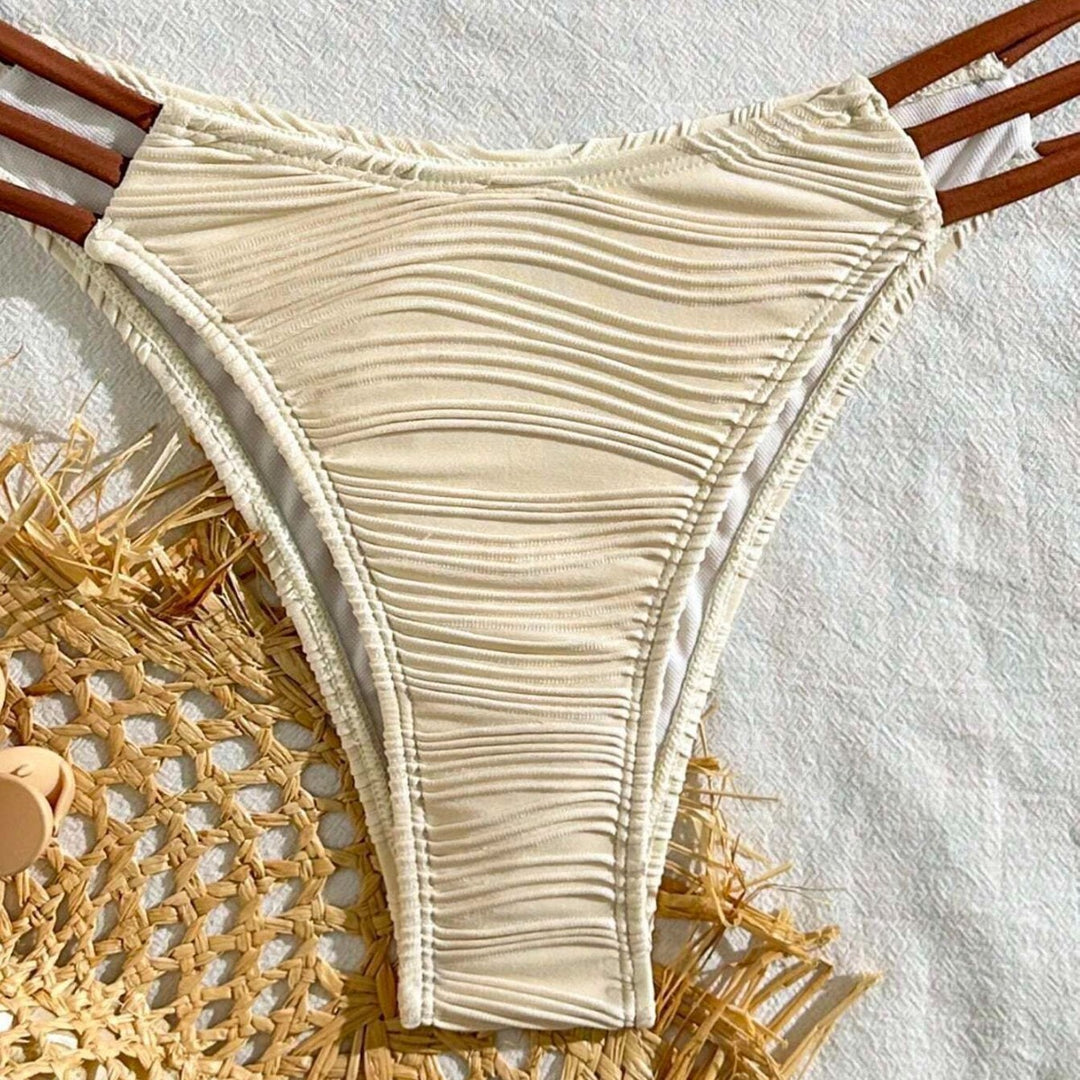 Damen Triangel-Bikini mit elegantem Raffungsdesign und modischen Trägerdetails Drune