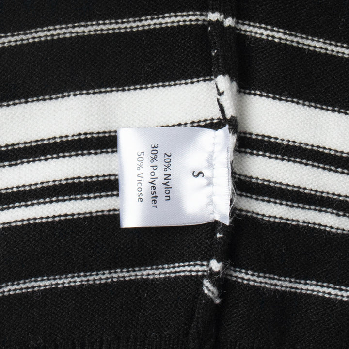 Damen Gestreifter Polo-Pullover mit Knopfleiste und langem Schnitt Drune