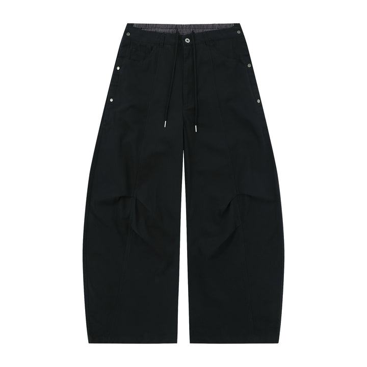Damen Weite Culotte-Hose mit elastischem Tunnelzugbund und Cargo-Details Drune