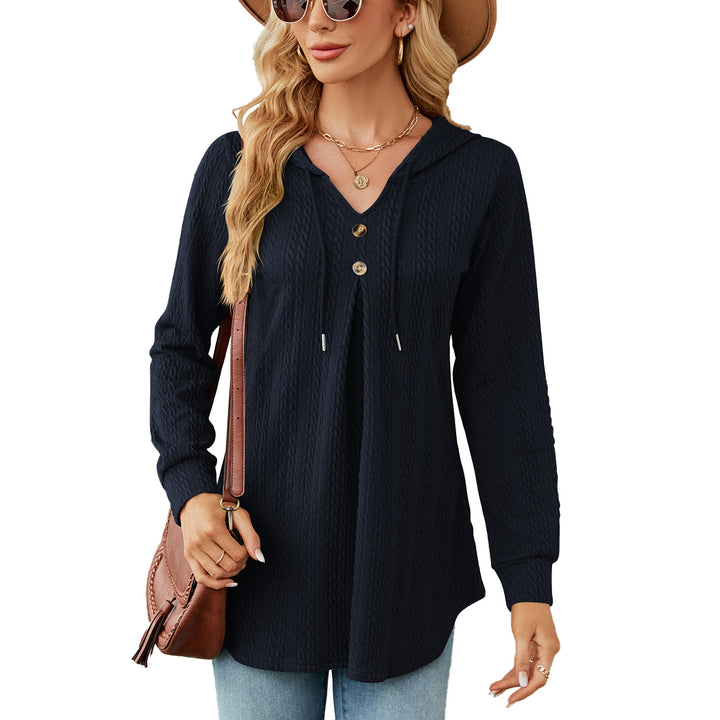Damen Langarm Hoodie mit strukturiertem Design Drune