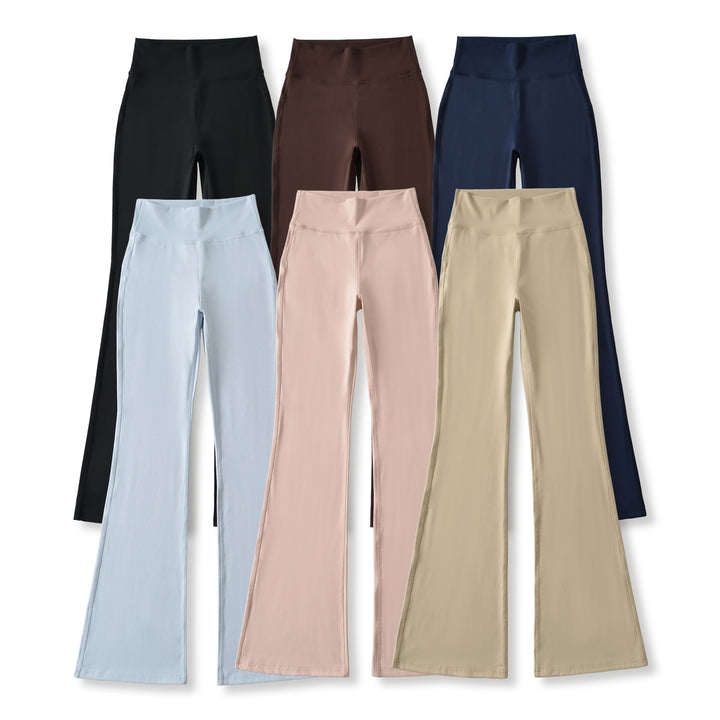Damen Hochtaillierte ausgestellte Yoga‑Hose mit Formbund Drune