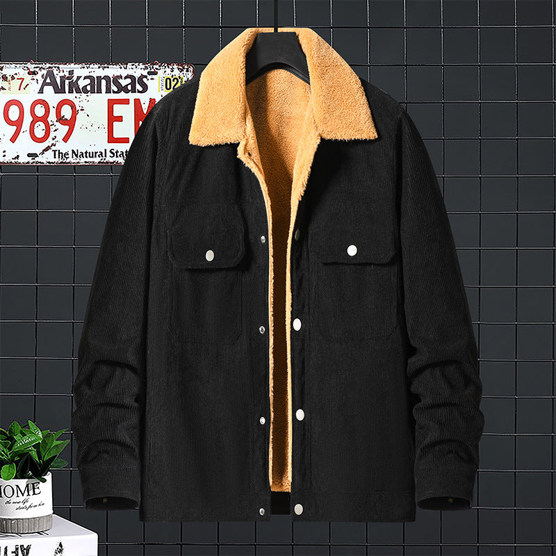 Herren Cordjacke mit weichem Fleecefutter Drune