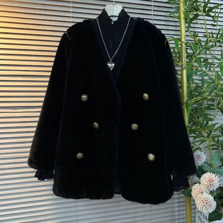 Damen Elegante Felljacke Drune