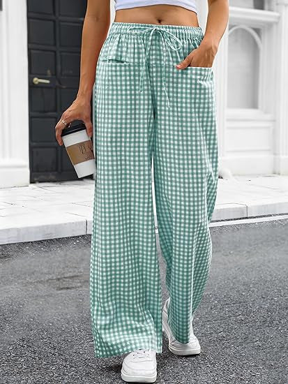 Damen luftige Karottenhose mit Kordelzug Drune