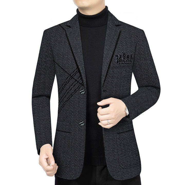 Herren Modernes Tweed-Sakko Slim Fit mit dezentem Emblem Drune