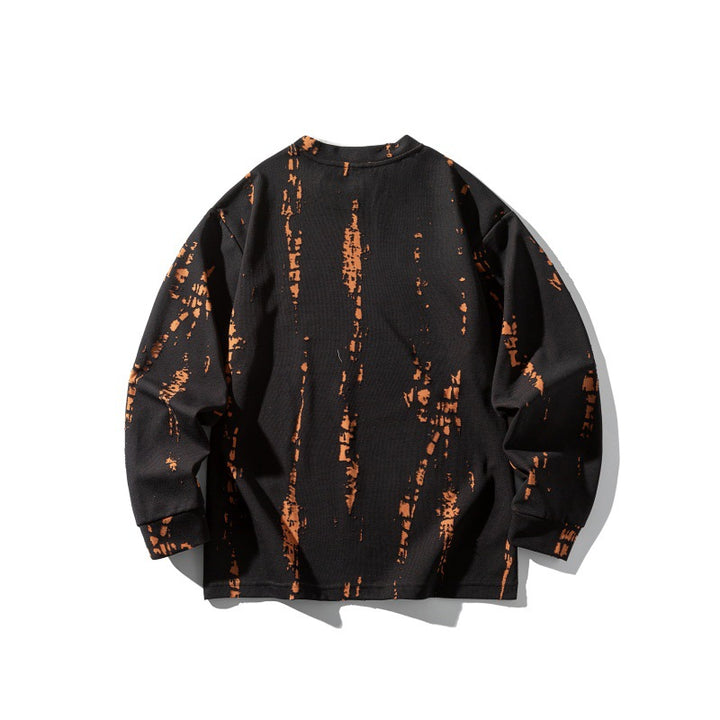 Unisex Oversize-Langarmshirt mit Batik- und Destroyed-Effekt Drune