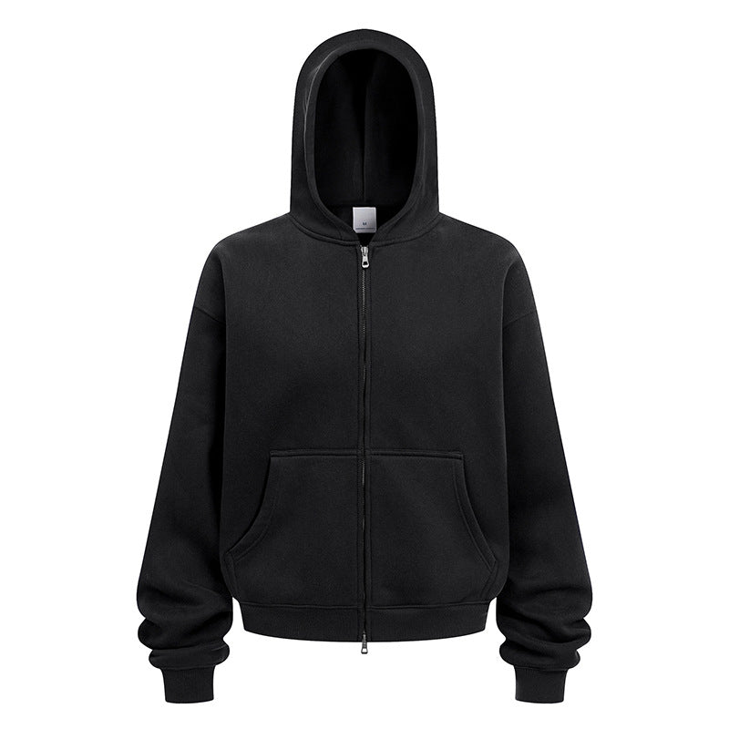 Damen entspannte Kapuzenjacke aus weichem Sweatmaterial mit praktischen Seitentaschen Drune