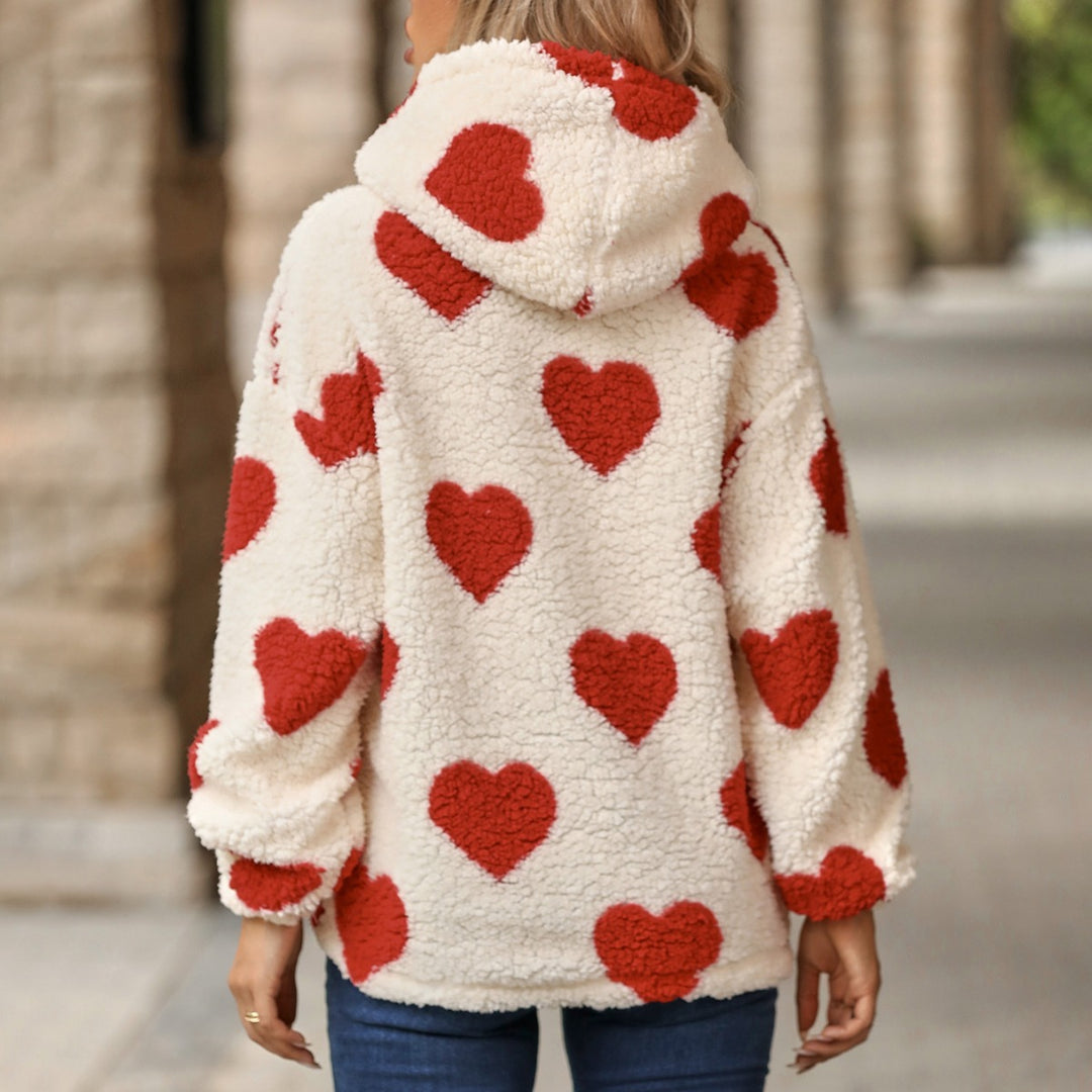 Damen Kuscheliger Pullover mit Herzmuster Drune