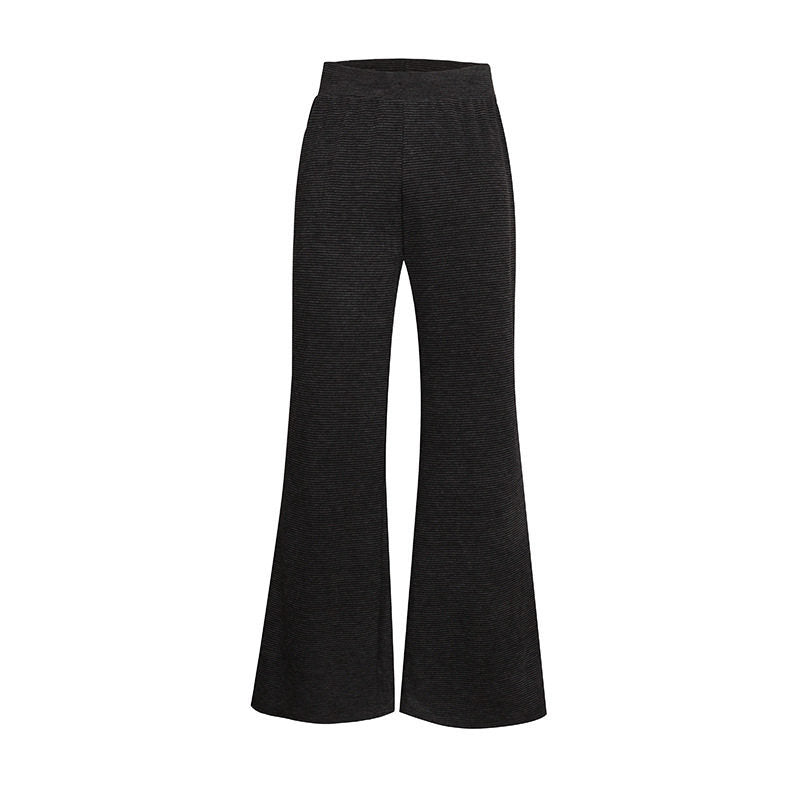 Damen Weite Flared Strickhose mit hohem Bund und ausgestelltem Bein Drune