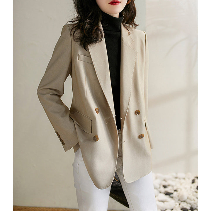 Damen Lässiger zweireihiger Blazer Drune