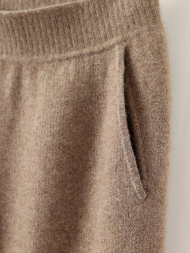 Damen Hochtaillierte Strickhose mit kaschmirähnlicher Haptik und schmal zulaufendem Bein Drune