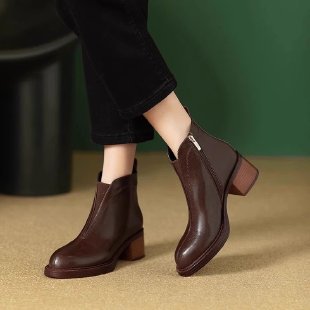 Damen Elegante und bequeme Stiefeletten mit Reißverschluss Drune