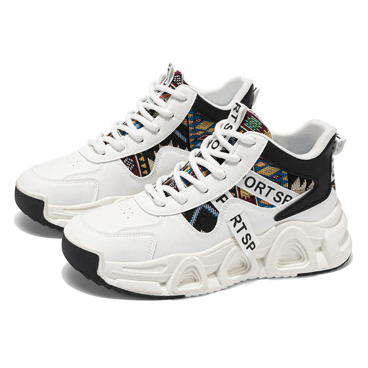 Damen Sportliche High-Top Sneakers mit buntem Design Drune