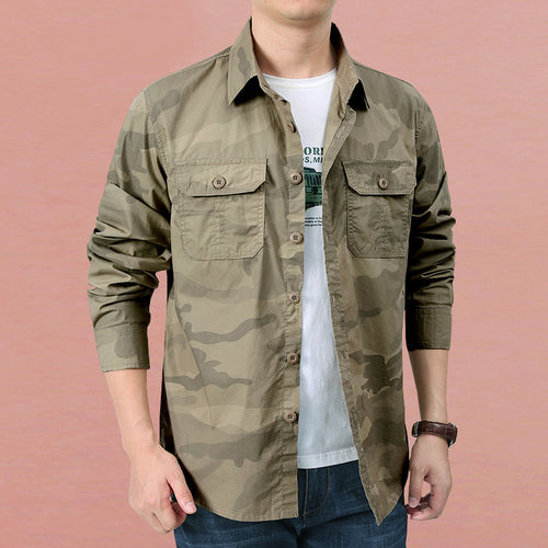 Herren Modisches Utility-Hemd Drune