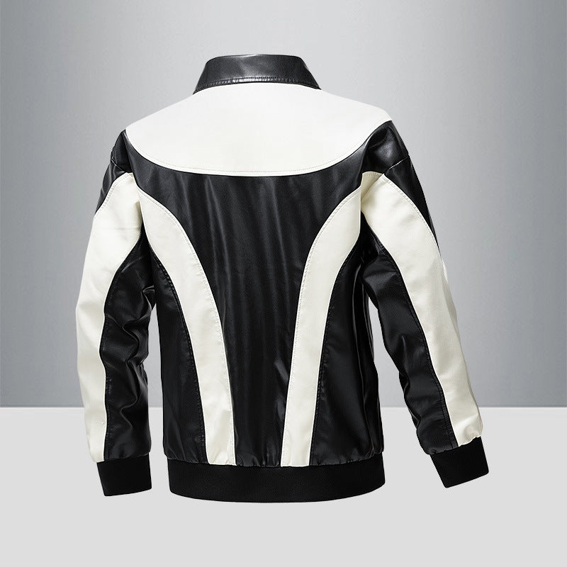 Herren Sportliche Kunstlederjacke Drune