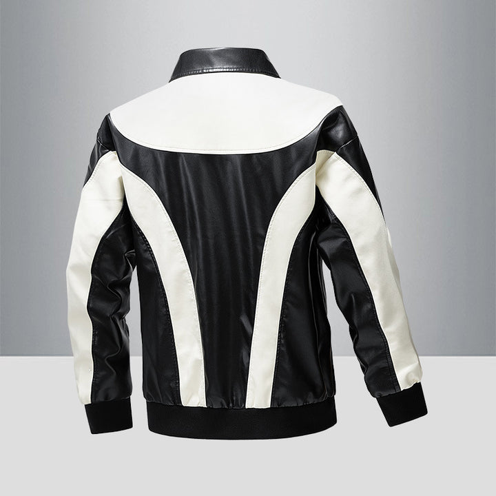 Herren Sportliche Kunstlederjacke Drune