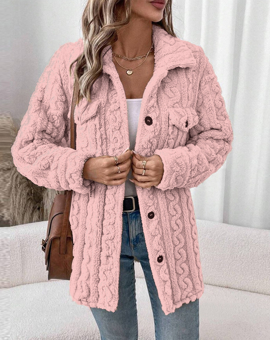 Damen Strickjacke mit Struktur und aufgesetzten Taschen Drune
