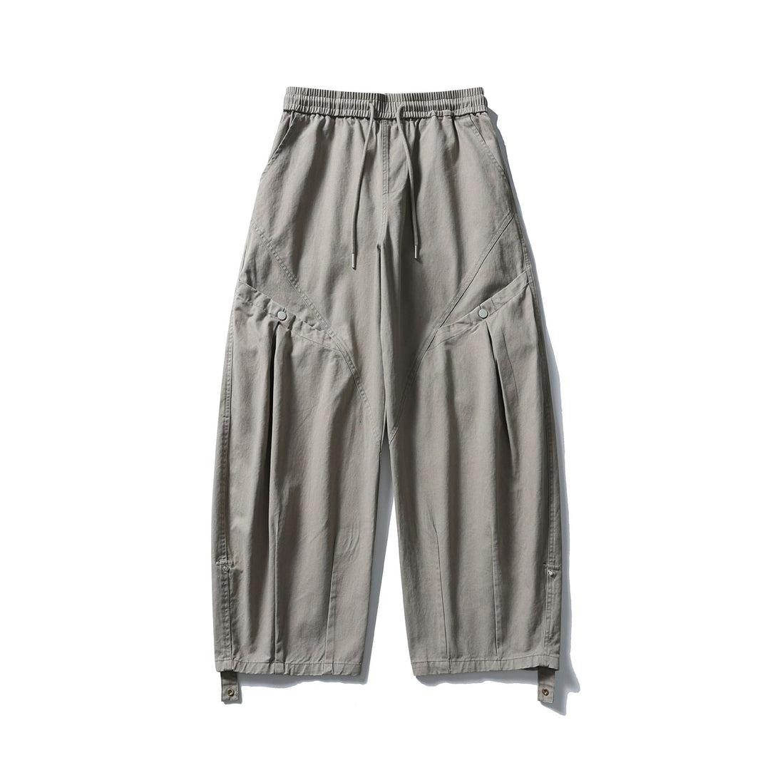 Damen Weite Cargo‑Hose mit elastischem Tunnelzugbund, aufgesetzten Pattentaschen und verstellbaren Beinriemen Drune