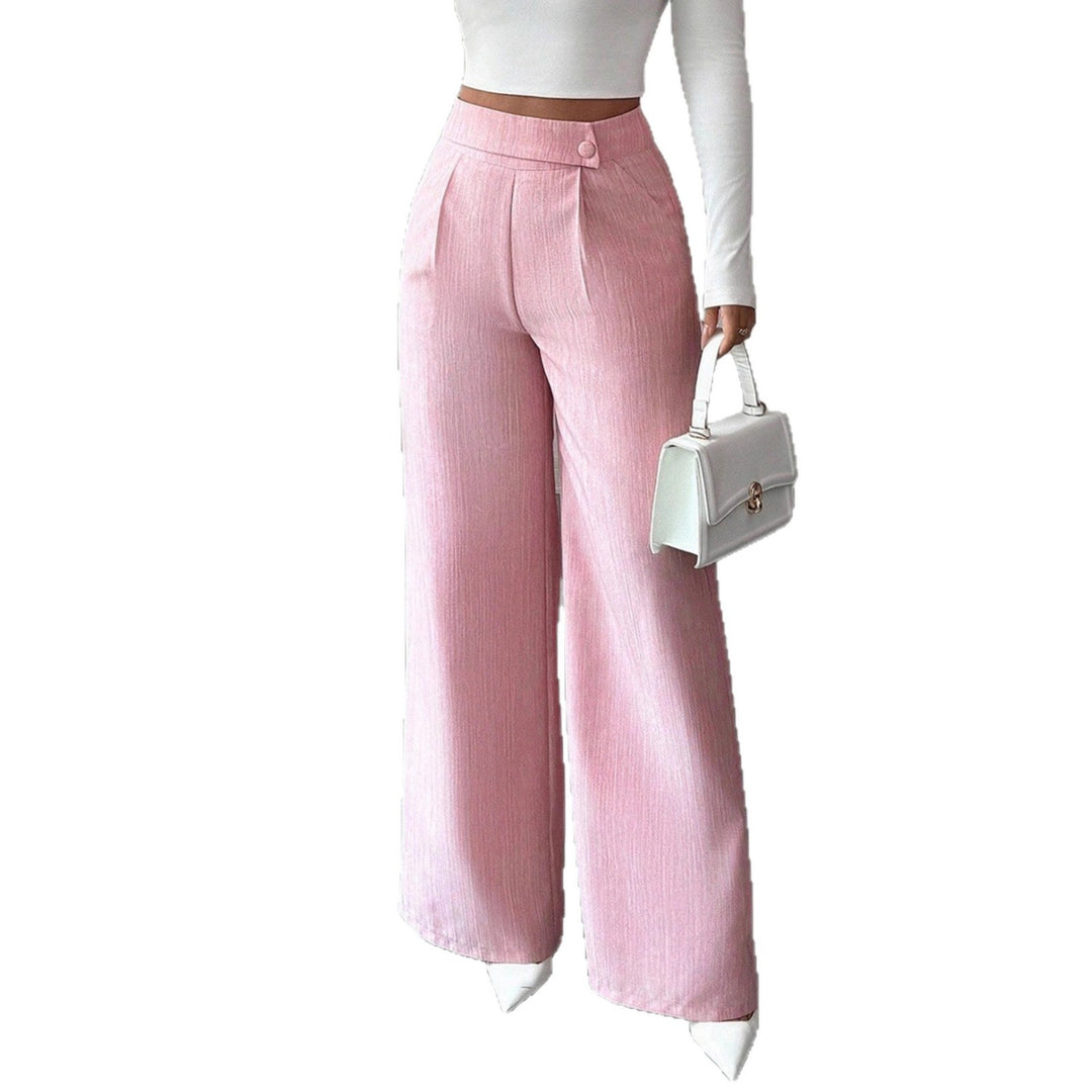 Damen weite High-Waist-Hosen Drune