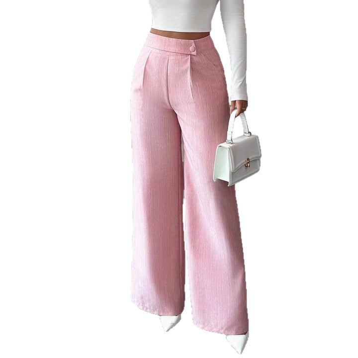 Damen weite High-Waist-Hosen Drune