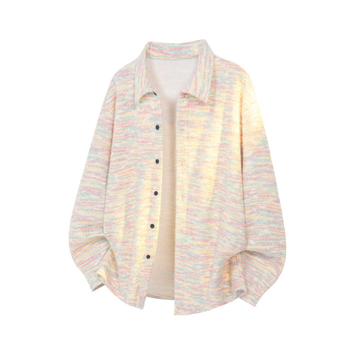 Damen Modische Strickjacke mit buntem Muster Drune