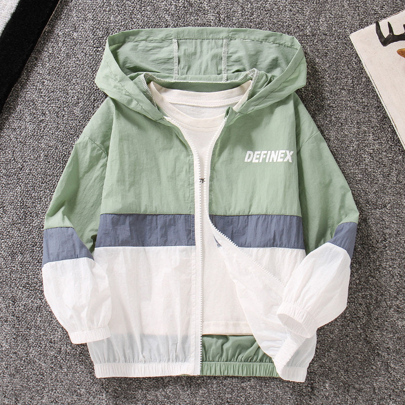 Unisex nan leichte winddichte Kapuzenjacke mit Reißverschluss und elastischen Bündchen  Drune