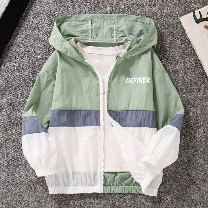 Unisex nan leichte winddichte Kapuzenjacke mit Reißverschluss und elastischen Bündchen  Drune