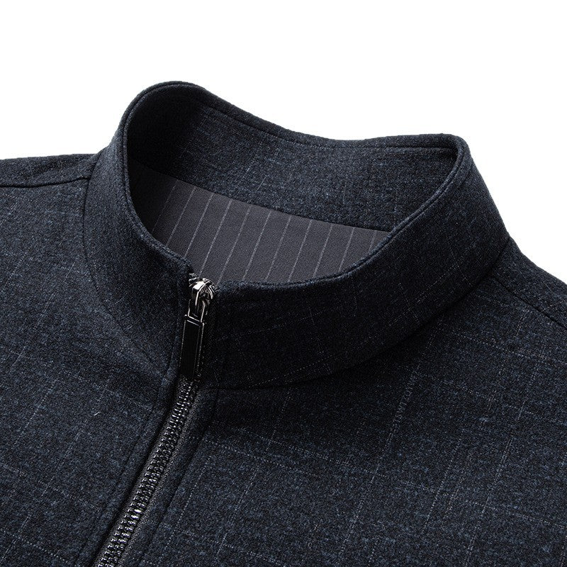 Herren modische Übergangsjacke mit modernem Stehkragen und praktischen Reißverschlusstaschen Drune