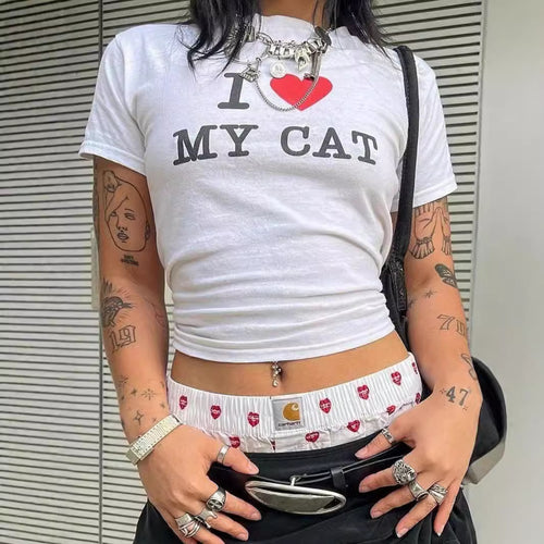 Damen Crop-T-Shirt mit kreativem Bärenmotiv und witzigem Spruch Drune